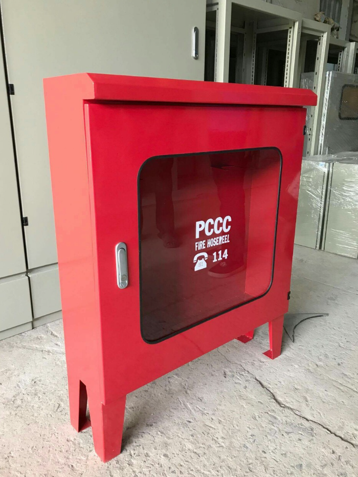 Hệ thống tủ chống cháy có mái được trang bị đồng bộ ở nội khu dự án Vinhomes Ocean Park 2
