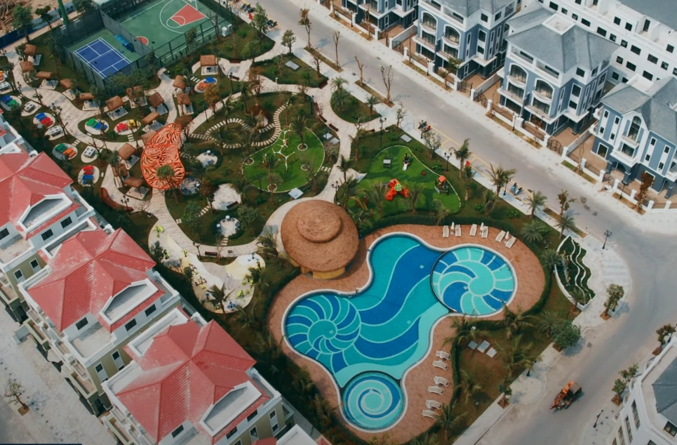 Bể bơi phân khu Vinhomes Ocean Park 2 có ở nhiều phân khu điển hình là San Hô