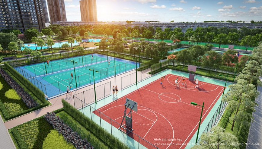 Sân Tennis Vinhomes Ocean Park 2 phân bố ở phân khu Sao Biển, San Hô, Hải Âu, Cọ Xanh